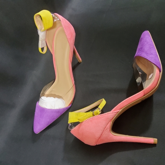 🆕Wild Diva💕 Unique Tri-Color Blocked Heel Sz. 8 - Picture 8 of 11
